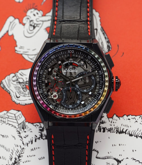 Defy Sekeleton Ceramic Chronograph Rainbow Limited Edition