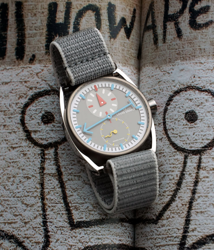 Louis Erard Men's x Alain Silberstein Excellense Le REGULATEUR Limited Edition Watch in Grey, Titanium, Automatic | Govberg 85358TT03.BTT83